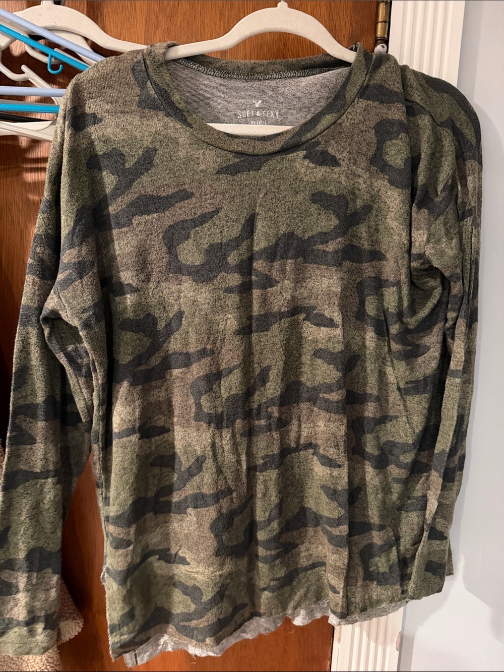 American Eagle Outfitters Soft & Sexy Plush Pullover - Heather Gray